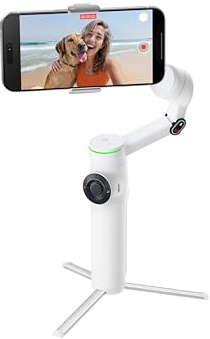 Insta360 Flow 2 Pro - Gimbal Pieghevole per iPhone/Android, Tracciamento IA con tutte le app, Tracciamento di Gruppo, Treppiede/Selfie Stick Integrato, Controllo Remoto, Viaggi