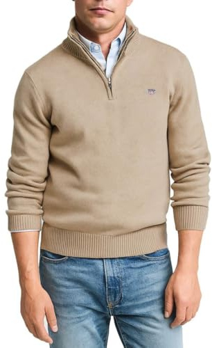 Gant Herren Classic Cotton Half Zip Pullover