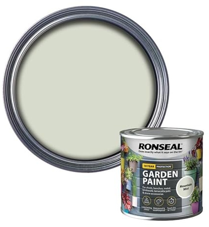 SuperGift.com 0.25L Mountain Mist Garden paint, adds colour, Waterproof & Weather-Resistant Exterior Paint for Wood, Brick, Metal & Terracotta