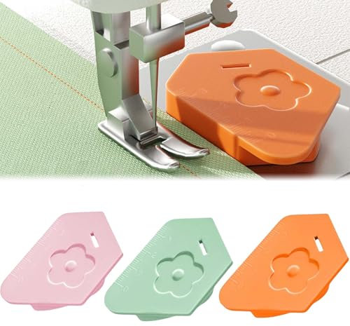 WISIRENT 3 Stück Magnetische Nahtführung, Abnehmbare Magnetische Nähzubehör für Nähmaschine Polygonal Magnetische Nähführung, Magnetischer Nahtführer Nähmaschinen Zubehör mit Skala für Nähmas