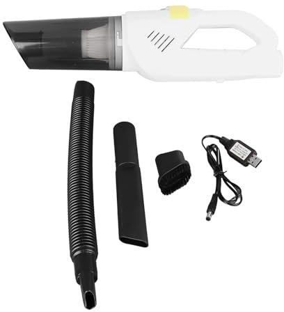 Riuulity 20,000pa Potente Succión Tranquila e Inalámbrica Aspiradora de Mano Handheld Cleaner USB Mini Aspiradora Recargable, Compacta para Viajes en Casa