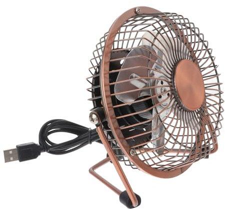 DOITOOL 360Grado Ventilador De Escritorio Retro USB De Mini Ventilador De Mesa Silencioso Con Rotación Para Oficina y Hogar Color