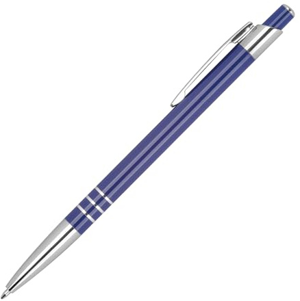 Livepac-Office Schlanker Kugelschreiber aus Metall/Farbe: blau