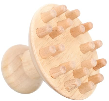 Praktischer Kopfkamm aus Buchenholz, Tragbares Heimmassagegerät | Kopfhautmassagegeräte, Handgeschnitzt mit Glatter Oberfläche, Natürliches Design für Reise und Outdoor