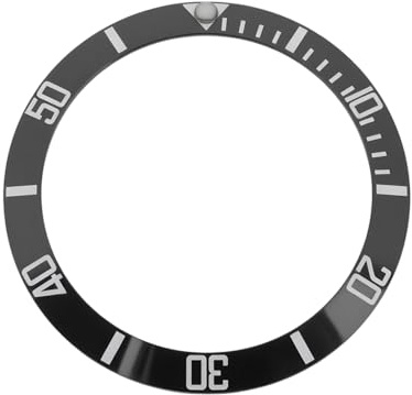 VGOL 40M Uhr Keramik Lünette Einsatz Ring 38x30.7x1.6mm Kompatibel mit Rolex SUB 116610 16610 (Schwarz)