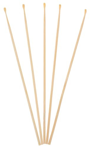 Ear Pick 5Pcs Bamboo Handle Earwax Removal Tool for Children | Wooden Cleaner, Safe for Ears, Easy to Clean, Beige Colour, Home and Hospitals