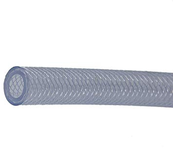 Druckluftschlauch Universalschlauch Wasserschlauch PVC Gewebeschlauch Meterware (19x27, Transparent)