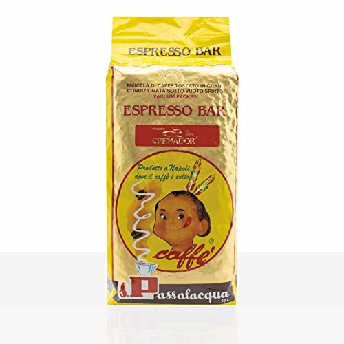 Passalacqua CREMADOR Espresso Coffee Beans, 1kg, Dark Roast, Whole Bean, for Espresso Machine