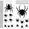 Oblique Unique® Spinnen Sticker Aufkleber Realistisch Schaurig Haarig Horror Halloween Deko Schwarz