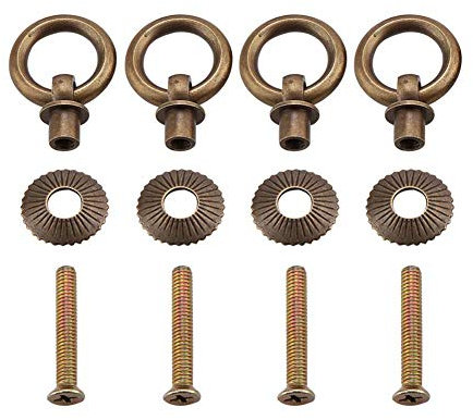 4 teile/paket Kabinett Pull Ringe Mini Einfache Vintage Pull Ringe Schublade Ziehen Befestigung Griff für Kosmetik Fall Schmuckschatulle[Bronze ]