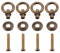 4 teile/paket Kabinett Pull Ringe Mini Einfache Vintage Pull Ringe Schublade Ziehen Befestigung Griff für Kosmetik Fall Schmuckschatulle[Bronze ]