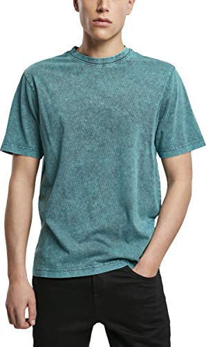 Build Your Brand Acid Washed Tee - Farbe: Teal Black - Größe: L