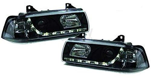Set Scheinwerfer 3er E36 Bj. 90-99 Coupe/Cabrio klar/chrom Tagfahrlicht