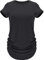 GO HEAVY Damen Multifunktions Fitness Sport T-Shirt Kurzarm Yoga Gym Sportshirt Crew-Neck Atmungsaktiv Schwarz S