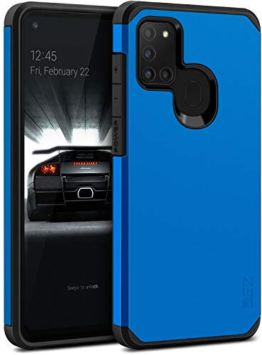 BEZ Hülle für Samsung A21s Hülle, Handyhülle Stoßfestes Kompatibel für Samsung Galaxy A21s, [Heavy Duty Serie] Outdoor Dual Layer Armor Case Handy Schutzhülle Robuste, Blaue Marine