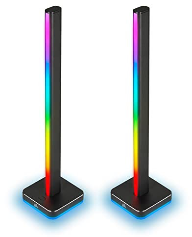 Corsair iCUE LT100 Kit Base per Torri Luminose Smart, Due torri di 422 mm, Ciascuna Dotata di 46 LED Personalizzabili, Diffusione della Luce Integrata, Supporto per Cuffia Rimovibile, Nero