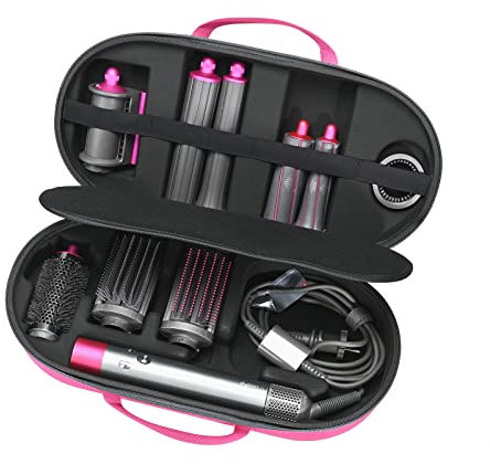 RLSOCO Tasche Für Dyson Airwrap/Neu Dyson Airwrap Complete/Complete Long Verschiedene Haartypen und Styles HS05 HS01HS08-Hält 4pcs lang oder kurz Barrel- Rosa (Nur Fall,Haarstyler ist nicht enthalten)