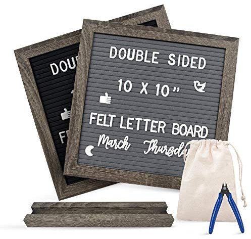 bare Buchstabentafel, Nachrichtenbrett, schwarze Figuren & Fotoclips, Nachrichtenschild für Tischdekoration, Ankündigungen und Speisekarten (klassisches Holz)