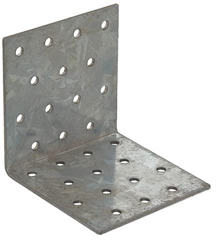 (Multi Sizes & Packs) Angle Brackets Heavy Duty Galvanised Corner Brace Ideal for Shelf’s, Timber, Metal Outdoor & Indoor (25, 80mm x 80mm x 80mm)