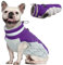 OUOBOB Hundemantel, warme Hundejacken, Hundemäntel mit integriertem Geschirr, wasserdichte Hunde-Fleeceweste, reflektierender Hunde-Schneeanzug für kaltes Wetter, winddichtes Hunde-Schneejacken-Outfit