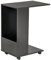 HOMCOM Mobile Sofa Side Table C-Shape End Table with Storage and Casters for Laptop Coffee Snack, Black