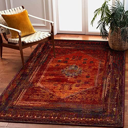 Tapis en Laine, Tapis Traditionnels, pour la Chambre à Coucher, Le Salon Omega MISTIK Rouge 200x300 cm