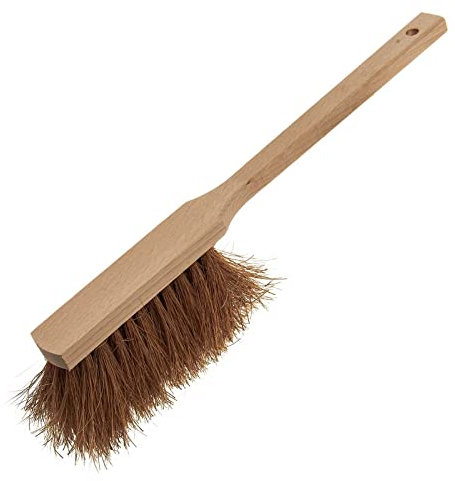 SIDCO Handfeger Langer Stiel Handbesen Holz Natur Kokos Besen XXL Garten Haushalt