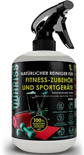 QUARISS Effektiver Natürlich Reiniger für Fittness-Zubehör und Sportgeräte & Hygienespray | Sportequipment Pflege | Frischer Duft | Schnell trocknend | Yogamatte Spray 500ml