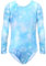 Bezioner Kinder Turnanzug Mädchen Gymnastikanzug Trikot Lange Ärmel Ballett Tanzbekleidung Blau 130 für 8-10 Jahre,130-140 cm