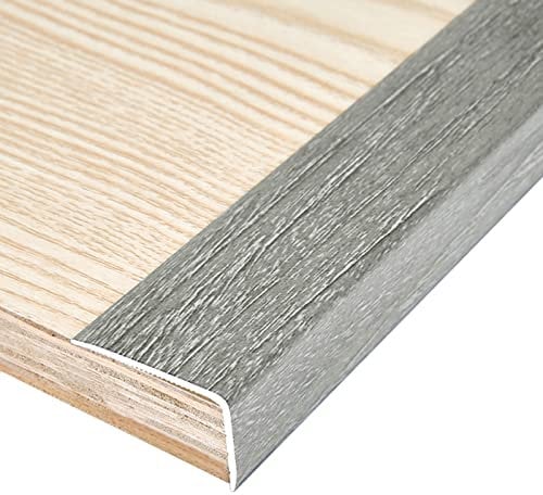ZAQYCM Übergangsleiste Übergangsprofil 1m Eckleiste Für Holzboden Im Innenbereich Im Freien, Große Treppenkante Aus Aluminium Für Vinylböden Und Fliesenstufen, Schwellenwert-Übergangsstreifen