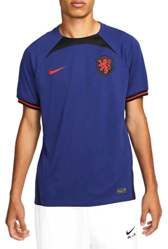 NIKE Men's Nk Df Stad T-Shirt, Deep Royal Blue/Black/Habanero, M