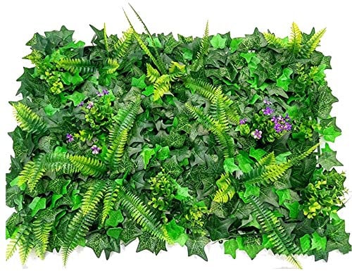 Donkivvy Prato Artificiale Pianta, Simulazione Prato Pannelli Parete Recinzione Casa Giardino Sfondo Decor, per Matrimonio o Come Decorazione per la Casa, per Interno ed Esterno, 60cm x 40cm