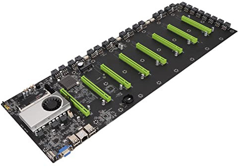 Mining Motherboard, 8 PCIE16x für Diskrete Grafikkarten, 1066/1333/1600MHz Unterstützung, VGA Anschluss, Ddr3 Sodimm Steckplatz, Integrierter CPU Kühler, Computerzubehör