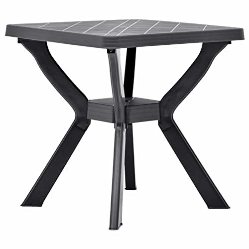 Chusui Bistrotisch, Stehtisch, Balkontisch, Partytisch, Biertisch, Beistelltisch, Bierkasten Tisch, Anthrazit 70x70x72 cm Kunststoff