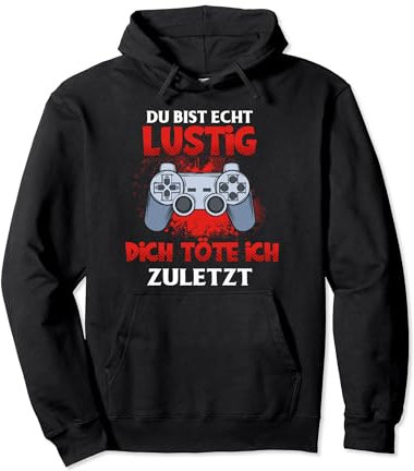 Zocken Tshirt Lustig Herren RPG Gaming Controller Zocker Pullover Hoodie