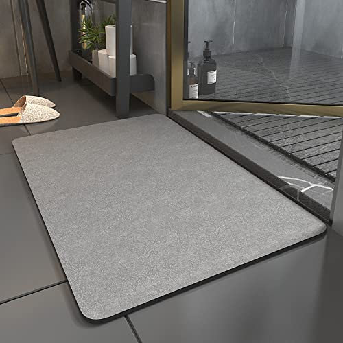 Badematte Rutschfester Badezimmerteppich - Gummi Schnell Trocken Super Absorbierender dünne Badteppich Passen unter Tür, badvorleger Waschbar, Duschvorleger für vor der Badewanne, Dusche, Waschbecken