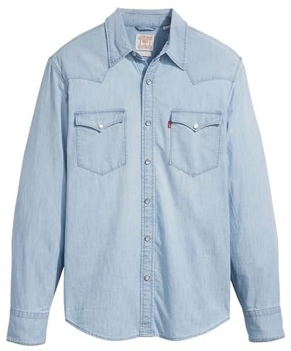 Levi's Herren Barstow Western Standard Hemd,Burnett Light Chambray,M