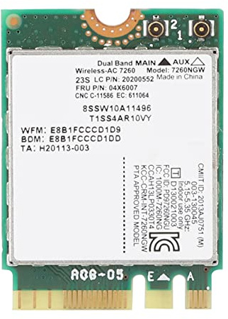 Vikye Dual-Frequenz-Wireless-Netzwerkkarte Intel 7260 AC 867 Mbit/s, Speziell für Lenovo ThinkPad