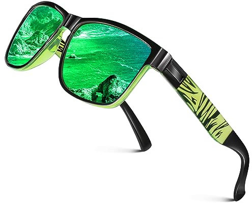 LINVO Lunettes de Soleil Homme Femme Polarisées Lunettes de soleil de Conduite 100% Protection UV Carrés