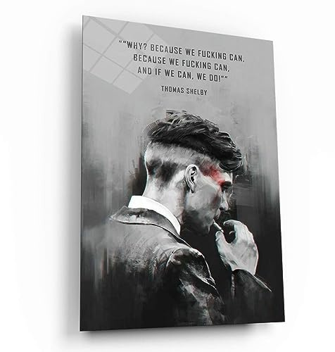 WallsDecor Tommy Shelby Canvas Retro Poster TV-Serie Druck Cillian Murphy