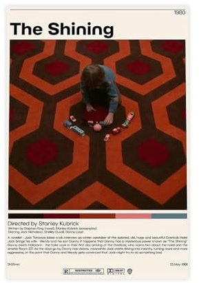 EMIGOS The Shining Minimalistisches Filmposter auf Leinwand, Schlafzimmer, Dekoration, Sport, Landschaft, Büro, Raumdekoration, Geschenk, ungerahmt, 30 x 45 cm