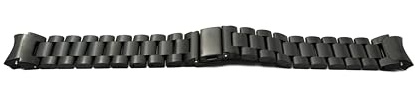 System-S Armband 22 mm aus Aluminium mit Faltschließe für Galaxy Watch 6 Classic Schwarz