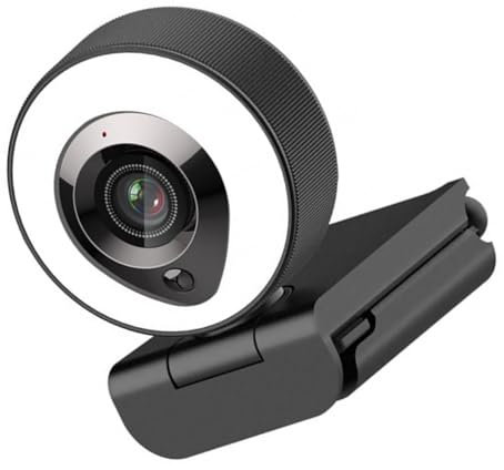 jojofuny Hd Computer Camera Auto-focusing Usb Webcam Fill Light for Live Streaming Webcam Stand for Desk