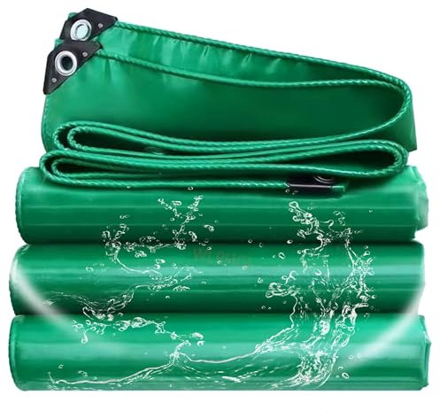 WLRHGl Toldo Reforzado Impermeable, 4 x 8 m Lona Multiusos con Ojales Lona Impermeable Adecuado para Plantas Invernadero Jardines Camiones Cenadores WLR010, Verde