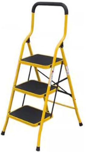 ZQDUFEA Klappbare Trittleiter aus Metall mit rutschfestem, stabilem Pedal, Leichter Tritthocker mit praktischem Handgriff