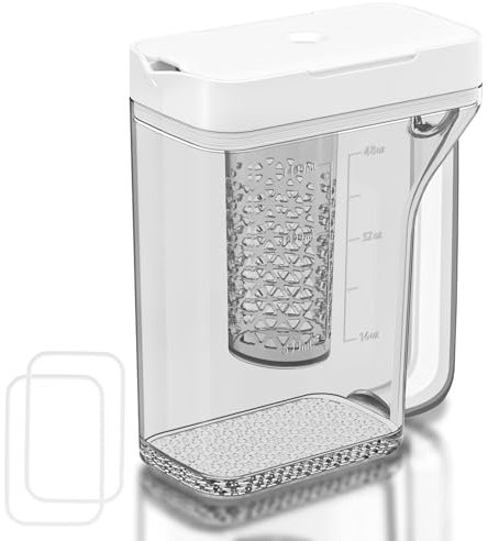 Upgraded DA97-17395B Refrigerator Water Pitcher Compatible with Samsung Water Pitcher for Fridge Door Replacement Leak-Proof Samsung Fridge Water Pitcher Reservoir RF28R6301SR RF28R7351SR RF23R6301SR