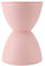 Table d'appoint ronde en plastique en forme de sablier de style nordique moderne pour salle de bain Blanc et rose