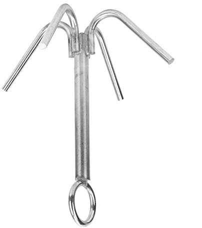 ZASCHMOY Heavy-Duty 4 Claw Grappling Hook – 316 Stainless Steel Anti-Wear Resistant Boat & Outdoor Tool
