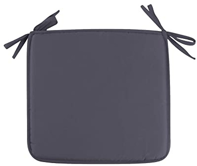 Générique Galette De Chaise 40X40cm Coussin De Jardin Carré Housse Chaise RembourréE pour Terrasse, Bistrot Et Salon ExtéRieur ImperméAble Et Confortable Durable Et Respirant (Gris Foncé)