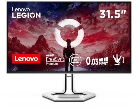 Lenovo Legion Pro 32UD‑10, 31.5 Gaming Monitor | 4K QD‑OLED, 240Hz, 0.03ms, HDR True Black 400, 99% sRGB/DCI‑P3, FreeSync Premium Pro | White